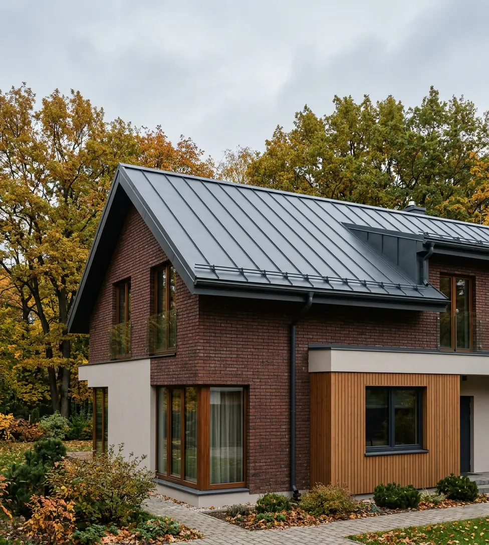 Profesionāli uzstādīts jauns jumta segums uz privātmājas Rīgā — jumta seguma maiņa